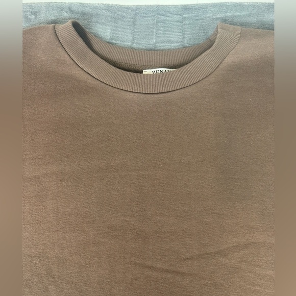 Zenana High Low Crewneck Sweatshirt Womens Plus 2X Brown‎ Pockets Mocha - Picture 2 of 14